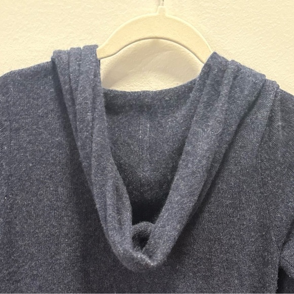 Saks Fifth Avenue Dark Blue Hooded Cardigan cashmere - Picture 5 of 7